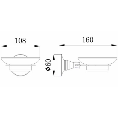Мыльница Rush Corsica CO42411 Хром