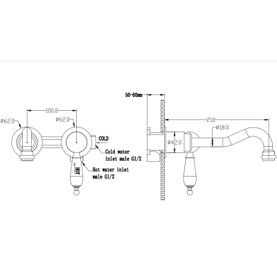 Смеситель для раковины Boheme Medici 307 Бронза