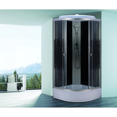 Душевая кабина Niagara NG-3504-14 90x90 стекло матовое задняя стенка Черная