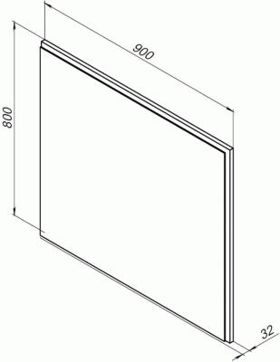 Зеркало Aquanet Nova Lite 90 242264 с подсветкой Белое