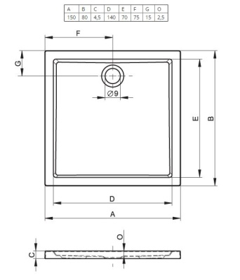 Акриловый поддон для душа Riho Zurich 244 150x80 DA7800500000000 Белый без антискользящего покрытия
