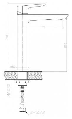 Смеситель для раковины WeltWasser Oder 415 10000002000 Хром