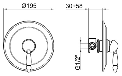 Смеситель для душа Webert Dorian DO880101 Хром Белый