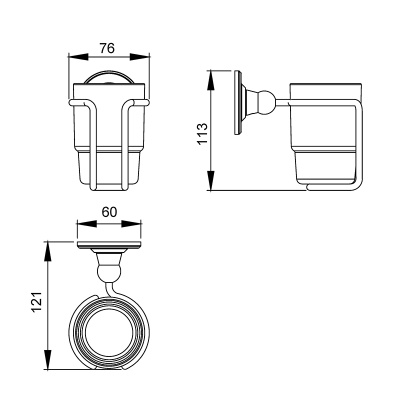 Стакан для зубных щеток Timo Nelson 160031/02 Антик