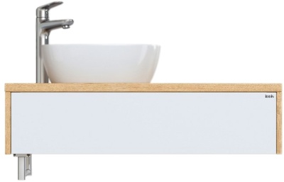 Тумба с раковиной Iddis Torr 80 подвесная Белая Дуб