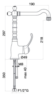 Смеситель для раковины Webert Aurora AU831802 Хром