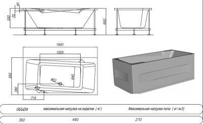 Акриловая ванна Kolpa San Norma 190x95 Basis