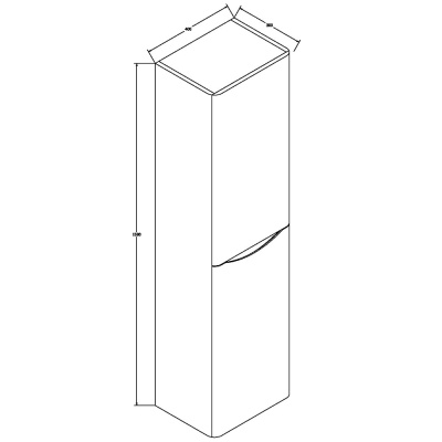 Шкаф пенал Vincea Roberta 40 VSC-1R150LW подвесной L.White
