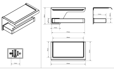 Держатель туалетной бумаги Sonia S-Cube 173938 Хром