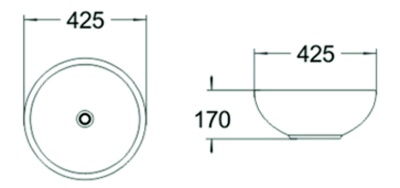Раковина SantiLine 43 SL-1065 Белая
