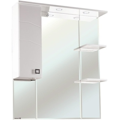 Зеркало со шкафом Bellezza Джулия 85 с подсветкой L Белое