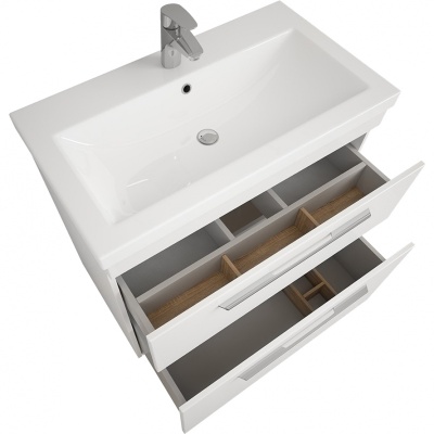 Тумба под раковину Diborg Katarine 80 77.4225 подвесная Белый глянец