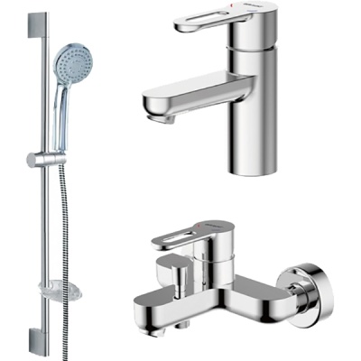 Комплект смесителей Bravat Stream-D F00311C 3 в 1 Хром