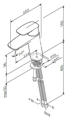 Смеситель для раковины AM.PM Spirit V2.1 F71A02100 Хром