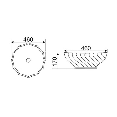 Раковина-чаша CeramaLux 46 423 Перламутровая