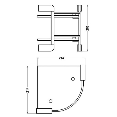 Угловая полка Schein Allom 2212B Хром