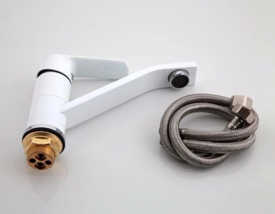 Смеситель для кухни Frap F453 Белый Хром