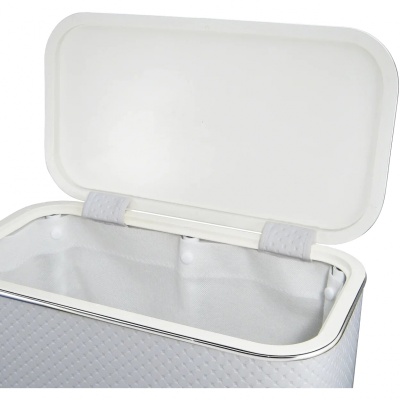 Корзина для белья Cameya Punto PWH-B большая Белая Хром