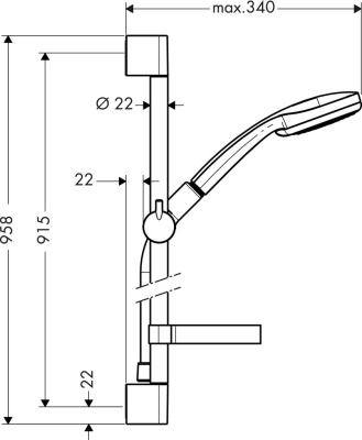 Душевой гарнитур Hansgrohe Croma 27771000 Хром