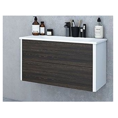 Тумба под раковину Акватон Брук 100 подвесная 1A202101BCDF0 Коричневая