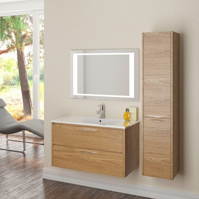 Тумба с раковиной SanVit Мэри-2 60 в цвете Ral подвесная Шоколад