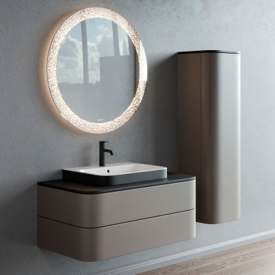 Тумба под раковину Duravit Happy D 2 Plus 100 HP497109292 подвесная Stone Grey Satin Matt