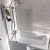 Шторка на ванну Jacob Delafon Bain Douche Malice 95x150 E6D069-GA Хром стекло прозрачное