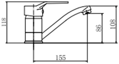 Смеситель для кухни Fashun A4563 Хром