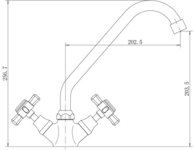 Смеситель для кухни Fashun A4124 Хром