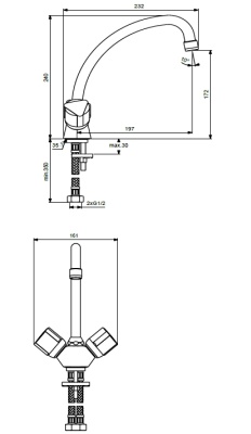 Смеситель для кухни Vidima Eco BA165AA Хром