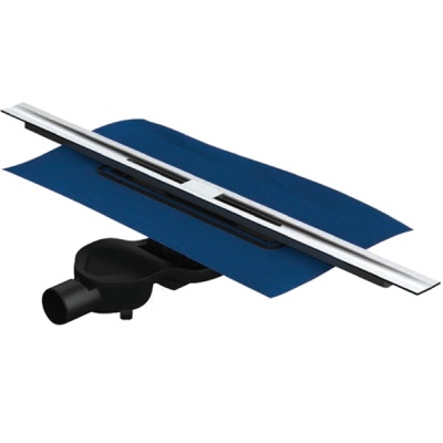 Душевой лоток Berges Wasserhaus Simpel 400 090110 с решеткой Матовый хром