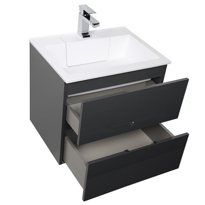 Тумба под раковину Aquanet Алвита 80 215120 подвесная Серый антрацит