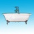 Чугунная ванна Elegansa Gretta 170x75 ножки Хром