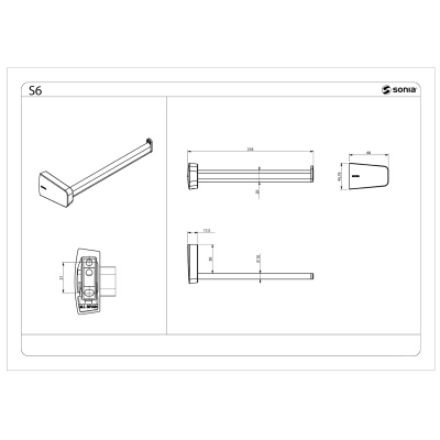 Полотенцедержатель Sonia S6 black 166428 Черный матовый