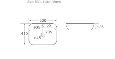 Раковина SantiLine 53 SL-1024 Белая