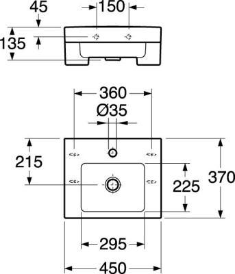 Раковина Gustavsberg Artic 4450 450 мм