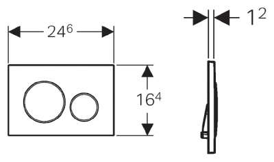 Клавиша смыва Geberit Sigma 20 115.882.SN.1 Нержавеющая сталь