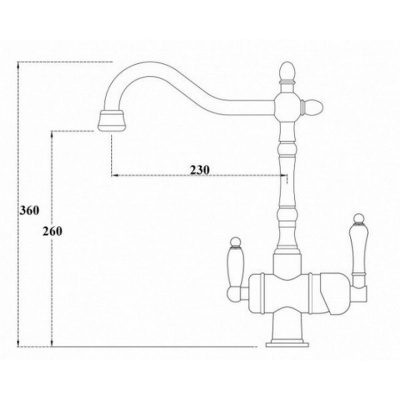 Смеситель для кухни ZorG Clean Water ZR 326-33 YF BR Бронза