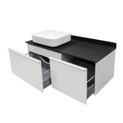 Тумба с раковиной Comforty Милан 120 4136268 подвесная Белая