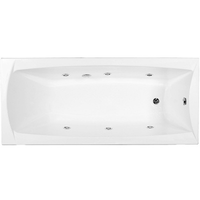 Акриловая ванна Aquanet Cariba 170x75 с гидромассажем