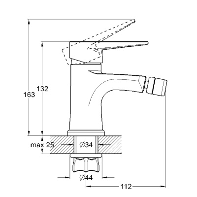 Смеситель для биде G-Lauf NUD2-A146 Хром