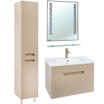 Тумба c раковиной Bellezza Сириус 80 подвесная Капучино