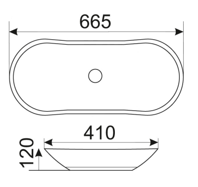 Раковина-чаша Mira 66 MR-6641 Белая