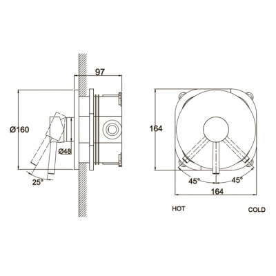 Смеситель для душа Kaiser Merkur 26117 Хром