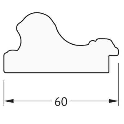 Зеркало Evoform Definite 85х65 Золотые бусы на серебре